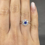 "Auralyn" 0.28 Carat  Blue Sapphire Round Cut Natural Diamond Engagement Ring MSR787