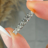 "Aurielle" 0.66 Carat Round Cut Natural Diamond Half Eternity Ring MDR3842