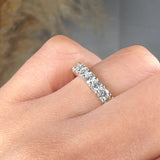 "Aurielle" 0.66 Carat Round Cut Natural Diamond Half Eternity Ring MDR3842