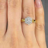 "Aurovine" 0.27 Carat  Round Cut Natural Diamond Shoulder Cluster Engagement Ring MDR3906