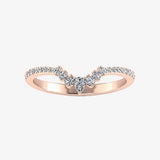 "Aveline" Pear & Round Cut 0.28 Carat Diamond Half Eternity Ring ET84