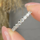 "Avenique" 0.92 Carat Round Cut Natural Diamond Half Eternity Rings MDR4502 HEERA DIAMONDS