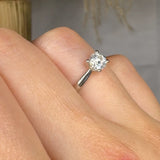 "Aveniquea" 0.56 Carat Round Cut Natural Diamond Solitaire Engagement Ring MDC790