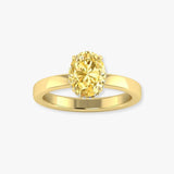 "Avenoir" Yellow 1.04 Carat Oval Cut Lab Grown Diamond Shoulder Engagement Ring HLR440