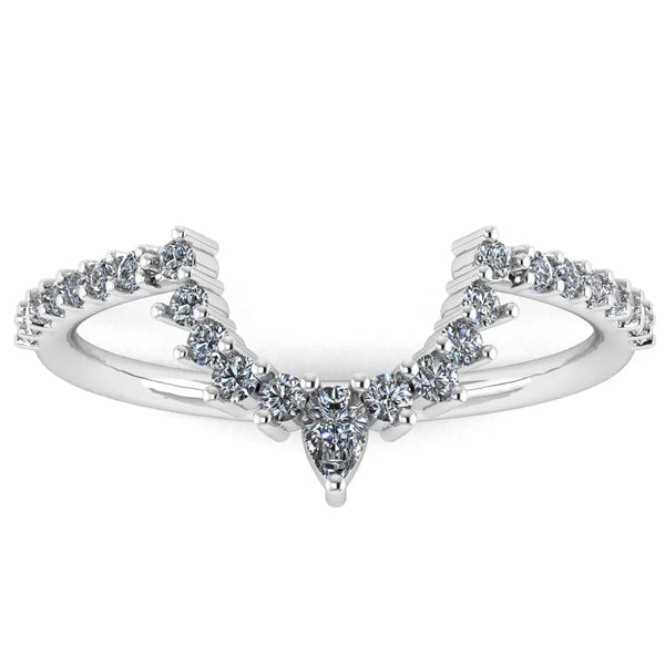 "Avi" V Shape 0.40ct Diamond Eternity Ring ET55 - HEERA DIAMONDS
