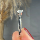 "Aviora" 0.50 Carat Princess Cut Natural Diamond Solitaire Engagement Ring MDC941
