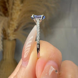 "Avra" Tanzanite 0.88 Carat Oval Cut Diamond Shoulder Engagement Ring HM298 HEERA DIAMONDS