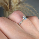 "Avyraen" 0.3 Carat Oval Cut Solitaire Natural Diamond Engagement Ring HR1939