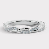 "Ayla" Micro Set 0.40ct Diamond Intertwined Shaped Eternity Ring ET57