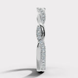 "Ayla" Micro Set 0.40ct Diamond Intertwined Shaped Eternity Ring ET57
