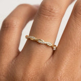 "Ayla" Micro Set 0.40ct Diamond Intertwined Shaped Eternity Ring ET57