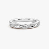 "Ayla" Micro Set 0.40ct Diamond Intertwined Shaped Eternity Ring ET57