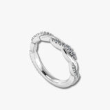 "Ayla" Micro Set 0.40ct Diamond Intertwined Shaped Eternity Ring ET57