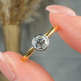 "Azelune" 0.51 Carat  Round Cut Natural Diamond Solitaire Engagement Ring MDR3748
