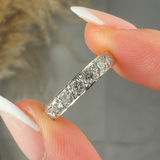 "Azelune" 0.68 Carat Round Cut Natural Diamond Half Eternity Ring MDR488