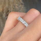"Azzora" 1 Carat Princess Cut Natural Diamond Half Eternity Ring MDR4225