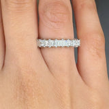 "Azzora" 1 Carat Princess Cut Natural Diamond Half Eternity Ring MDR4225