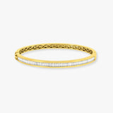 BAGUETTE CUT DIAMOND 1.82 CARAT CHANNEL HALF SETTING BANGLE