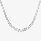 BAGUETTE CUT DIAMOND CHANNEL SETTING Necklace IN 18K WHITE GOLD