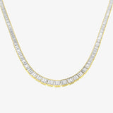 BAGUETTE CUT DIAMOND CHANNEL SETTING Necklace IN 18K WHITE GOLD