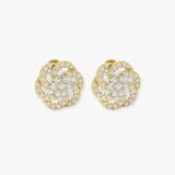 BAGUETTE & ROUND CUT 1.34 CARAT DIAMOND CLIP & PIN EARRINGS