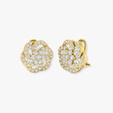 BAGUETTE & ROUND CUT 1.34 CARAT DIAMOND CLIP & PIN EARRINGS