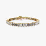 Baguette Emerald Cut 13 Carat Diamond Bracelet BREC1