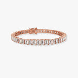 Baguette Emerald Cut 13 Carat Diamond Bracelet BREC1