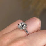 "Becky" Halo Cushion Cut Engagement Ring HACC03 - HEERA DIAMONDS