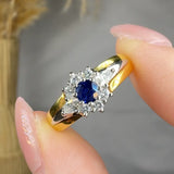 "Bellavique" 0.34 Carat Round Cut Natural Diamond Halo Shoulder Engagement Ring MSR174