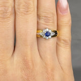 "Bellavique" 0.34 Carat Round Cut Natural Diamond Halo Shoulder Engagement Ring MSR174
