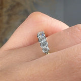 "Bellora" 0.51 Carat Round Cut Natural Diamond Half Eternity Ring MDR3068