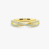 "Bianca" Crossover Micro Set 0.25ct Diamond Eternity Ring ET66