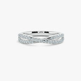 "Bianca" Crossover Micro Set 0.25ct Diamond Eternity Ring ET66