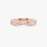 "Bianca" Crossover Micro Set 0.25ct Diamond Eternity Ring ET66