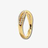 "Bianca" Crossover Micro Set 0.25ct Diamond Eternity Ring ET66