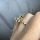 "Bree" Oval Cut 5 Carat Diamond Shoulder Engagement Ring HEERA DIAMONDS