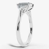 "Brenzy" Emerald Cut 2.5 Carat Three Stone Trilogy Engagement Ring 3SEC08 HEERA DIAMONDS