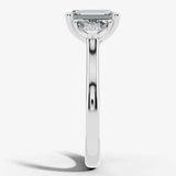 "Brenzy" Emerald Cut 2.5 Carat Three Stone Trilogy Engagement Ring 3SEC08 HEERA DIAMONDS