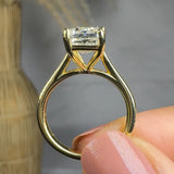 "Cael" 4.05 Carat Emerald Cut Solitaire Lab Grown Diamond Engagement Ring HM1728 HEERA DIAMONDS
