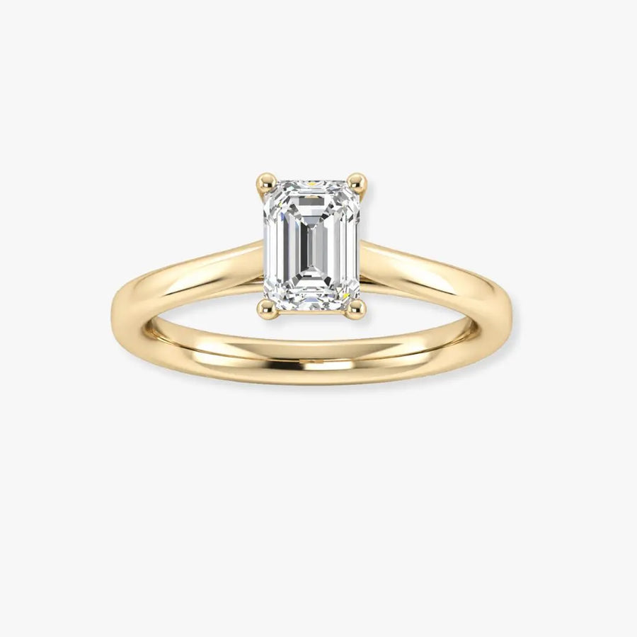 "Cael" 4.05 Carat Emerald Cut Solitaire Lab Grown Diamond Engagement Ring HM1728