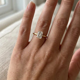 "Cael" 4.05 Carat Emerald Cut Solitaire Lab Grown Diamond Engagement Ring HM1728