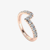"Calista" 0.45 Carat Round Cut Diamond Half Eternity Ring ET90