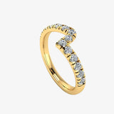 "Calista" 0.45 Carat Round Cut Diamond Half Eternity Ring ET90