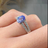 "Calyra" 0.60 Carat Oval Cut Diamond Shoulder Engagement Ring RAM577R HEERA DIAMONDS