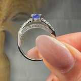 "Calyra" 0.60 Carat Oval Cut Diamond Shoulder Engagement Ring RAM577R HEERA DIAMONDS