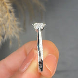 "Calystra" 0.50 Carat Oval Cut Natural Diamond Trilogy Engagement Ring MDC1239