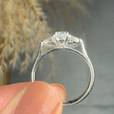 "Calystra" 0.50 Carat Oval Cut Natural Diamond Trilogy Engagement Ring MDC1239