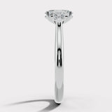 "Camila" 1 Carat Three Stone Oval Cut with Pear Diamond Trilogy Engagement Ring 3SOC05