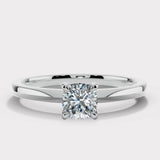 "Cara" 1 Carat Solitaire Cushion Cut Diamond Engagement Ring SSCC02